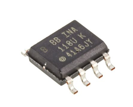 Texas Instruments Instrumentation Amplifier, 50 μV Offset 800 kHz, 8-Pin 0.385 mA SOIC - pack size 75 units