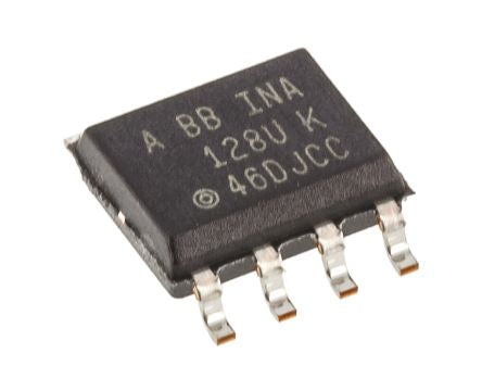 Texas Instruments Instrumentation Amplifier, 125 μV Offset 1.3 MHz, 8-Pin 750 μA SOIC - pack size 75 units