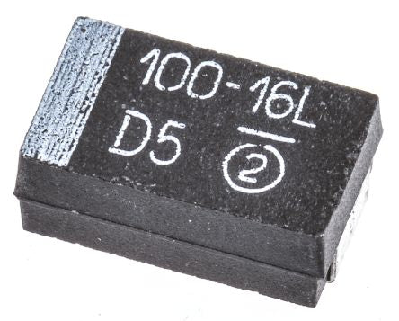 Vishay 100 μF MnO2 Tantalum Capacitor 16V dc, Surface, 293D Series - pack size 500 units