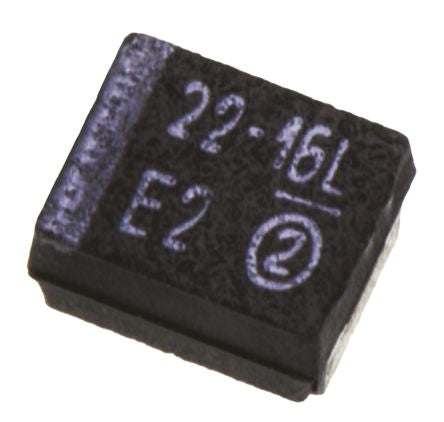 Vishay 22 μF MnO2 Tantalum Capacitor 16V dc, Surface, 293D Series - pack size 2000 units