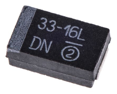 Vishay 33 μF MnO2 Tantalum Capacitor 16V dc, Surface, 293D Series - pack size 500 units