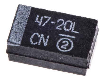 Vishay 47 μF MnO2 Tantalum Capacitor 20V dc, Surface, 293D Series - pack size 500 units