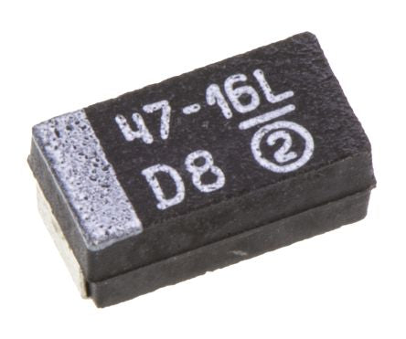 Vishay 47 μF MnO2 Tantalum Capacitor 16V dc, Surface, 293D Series - pack size 500 units