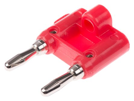 Mueller Electric Red Male Banana Plug, 15A, Nickel Plating - pack size 100 units