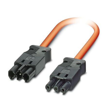 Phoenix Contact Netzkabel, 3-adrig Typ Leistung Orange 16 A, 1m, 250 V AC, PVC