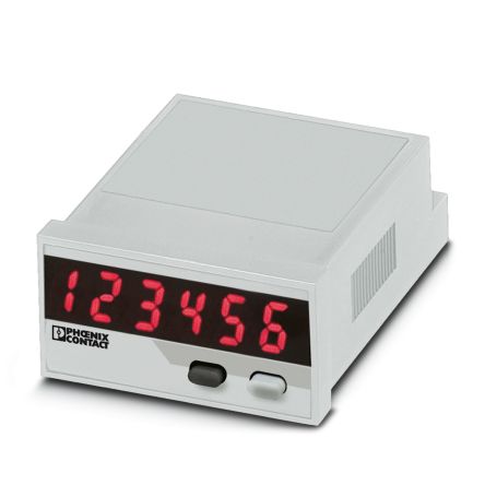 Phoenix Contact MCR 7 Segment LED Digital Panel Multifunction Meter for Pulses and Time, Frequency, 24 mm x 48 mm