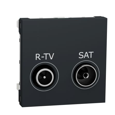 Schneider Electric Unica Anthracite Plug Socket