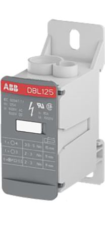 Entrelec Distribution Block, 8 Way, 1.5kV dc, 125A, Grey