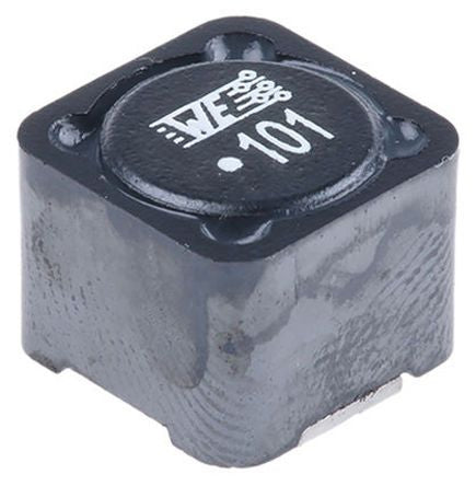 Wurth Elektronik, WE-PD, 1210 Shielded Wirewound Surface Mount Inductor with a Ferrite Core, 100 μH ±20 % 2.5 A Idc - pack size 5 units