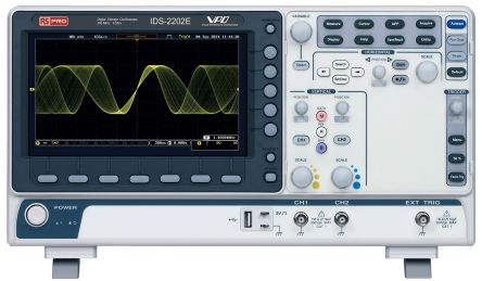 RS PRO IDS-2000E Series, 200 MHz Bench Oscilloscope, 2 Channels