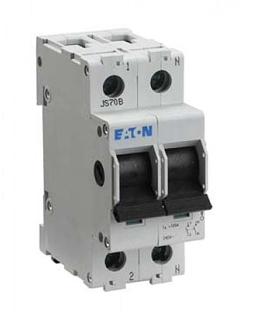 Eaton 1-Pole DIN Rail Isolator Switch -, IP40, 125A, 0 W