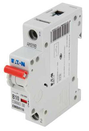 Eaton MEM Shield EMBH Miniature Circuit Breaker, 1-Pole, 10A, Type B, 240V ac AC, 48 V dc DC, 10 kA Breaking Capacity