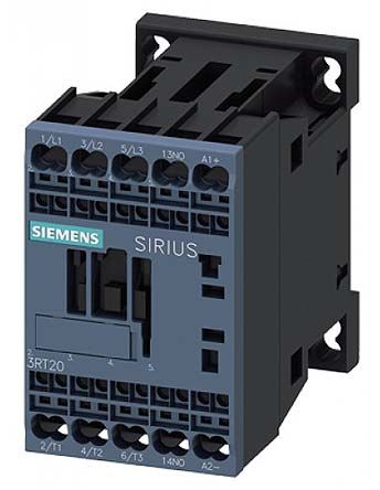 Siemens, 3RT2 Overload Relay 3 NO, 11A F.L.C, 10A Contact Rating, 5.5 kW, 24V dc 3