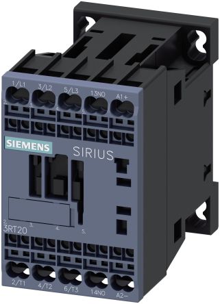 Siemens, 3RT2 Overload Relay 3 NO, 6.1A F.L.C, 18A Contact Rating, 3 kW, 24V dc 3