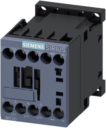 Siemens 3RT2 Contactor, 42V ac Coil, 3-Pole, 12 A, 55 kW 42V, 3 NO, 690V ac