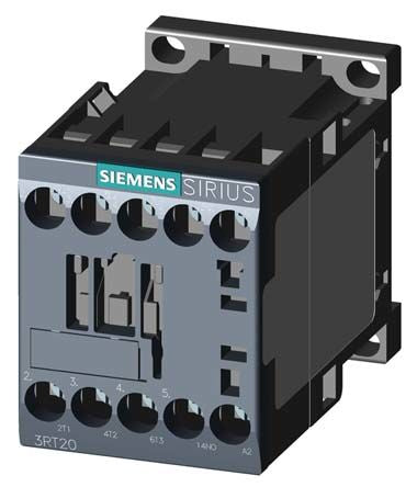 Siemens 3RT2 Contactor, 230V ac Coil, 3-Pole, 12 A, 5.5 kW 220V, 3 NO, 690V ac