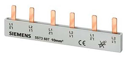 Siemens Copper SENTRON 5ST 2 Phase Busbar, 400 V ac, 18 mm Pitch