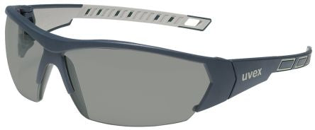 uvex i-Works Safety Glasses, Anti-Mist, Scratch Resistant, Grey Polycarbonate Lens, Plastic