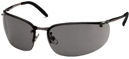 uvex Winner Safety Glasses, Anti-Mist, Scratch Resistant, Grey Polycarbonate Lens, Metal