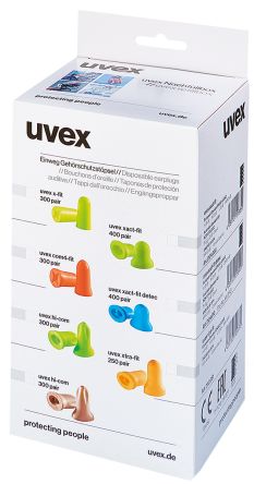 uvex uvex com4-fit Series Orange Disposable Ear Plugs, 33 dB Rated 300 - pack size 300 units