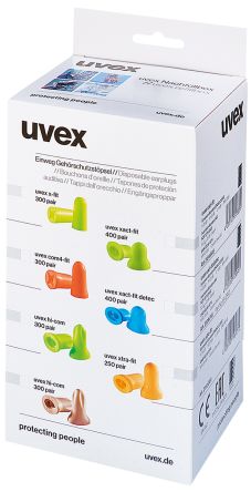 uvex uvex x-fit Series Green Disposable Ear Plugs, 37 dB Rated 300 - pack size 300 units