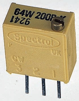 500 kΩ, Through Hole Trimmer Potentiometer, Pin 0.5 W Top Adjust Vishay, 64W - pack size 200 units