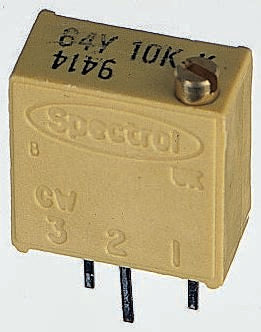 500 kΩ, Through Hole Trimmer Potentiometer, Pin 0.5 W Top Adjust Vishay, 64Y - pack size 200 units