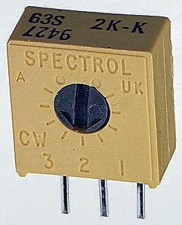 2 kΩ, Through Hole Trimmer Potentiometer, Pin 0.5 W Top Adjust Vishay, 63S - pack size 200 units