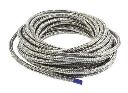 TE Connectivity Expandable Braided Copper Silver Cable Sleeve, 100m Length 24 mm Cable Diameter, RayBraid Series - pack size 100 units