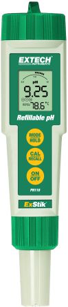 Extech PH110 pH Meter, ±0.01 pH Accuracy, 0.01 pH Resolution, 14 pH Max, 90 °C Max