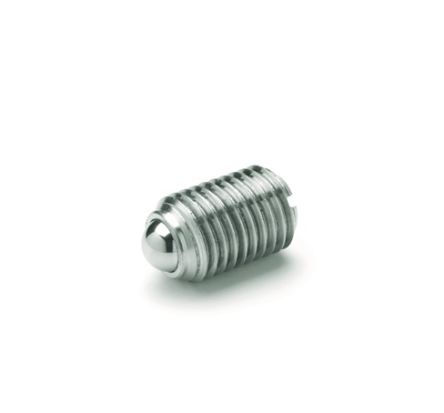 Ganter Stainless Steel M8 Ball & Spring Plunger, 16 mm Long - pack size 10 units