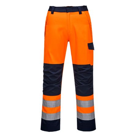 Portwest MV36 Hi Vis Trouser Navy, Orange 100 to 104 cm Waist 79cm Leg
