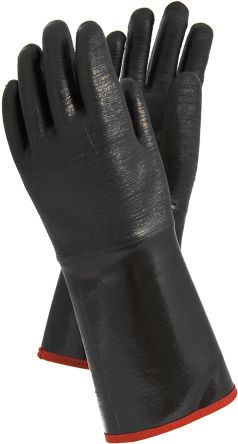 Tegera 494 Black Neoprene Work Gloves, Size 10, Neoprene Coating