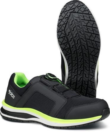 Jalas 5668 Unisex Black, Green, White Steel Safety Shoes, UK 5, EU 38
