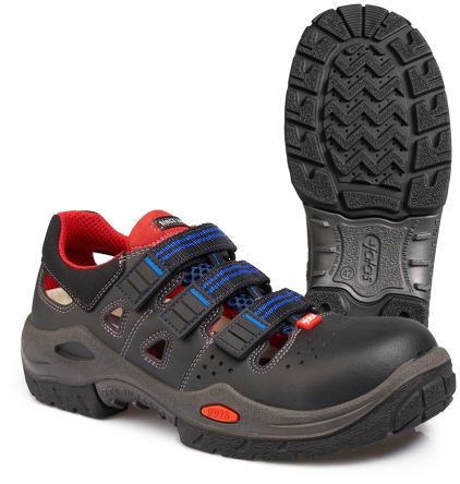 Jalas 3800R Unisex Black, Blue, Red Aluminium Safety Shoes, UK 3, EU 36