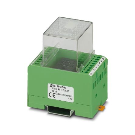Phoenix Contact Relaissockel, 4 -Kontakt , DIN-Schienen, 24 → 48V dc