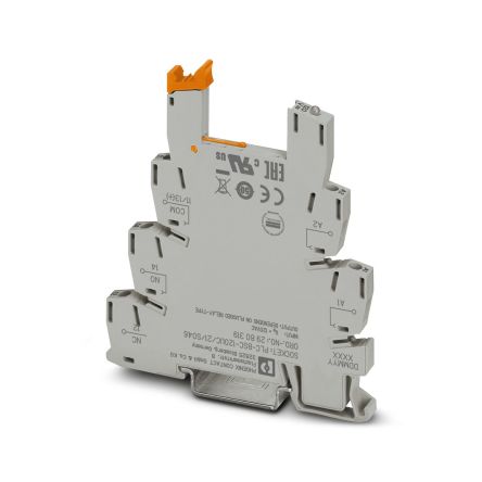 Phoenix Contact PLC 1 Way 120V ac DIN Rail Relay Base, for use with Miniature Relay - pack size 10 units
