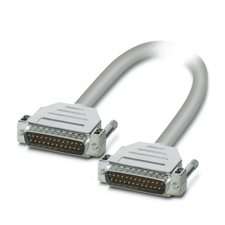 Phoenix Contact Male D-Sub to Male D-Sub 25-Pin Cable, 1 m Polyvinyl Chloride, VARIOFACE Series