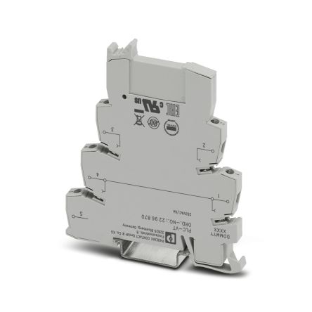 Phoenix Contact 2296870 PLC Series Feed Through Terminal Block Grey, 2.5mm², Screw - pack size 10 units