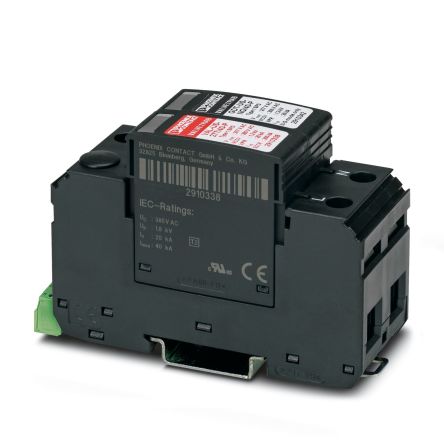 Phoenix Contact 1 Phase Surge Protector, 40 kA, 700 V, DIN Rail