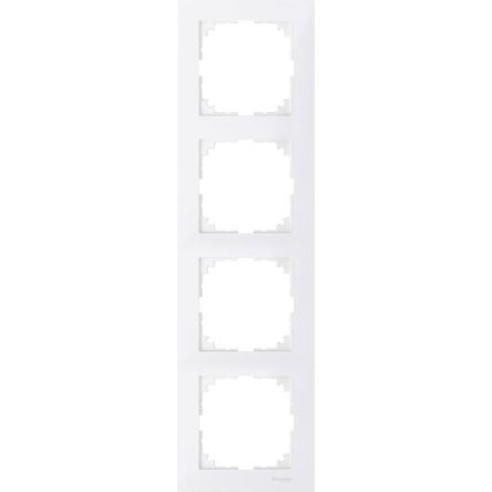 Schneider Electric White 4 Gang Cover